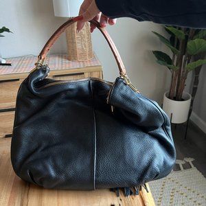 G.I.L.I. Black Leather Hobo Bag